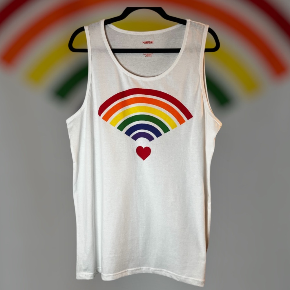 Mens Rainbow Pride Tank Top NWOT
